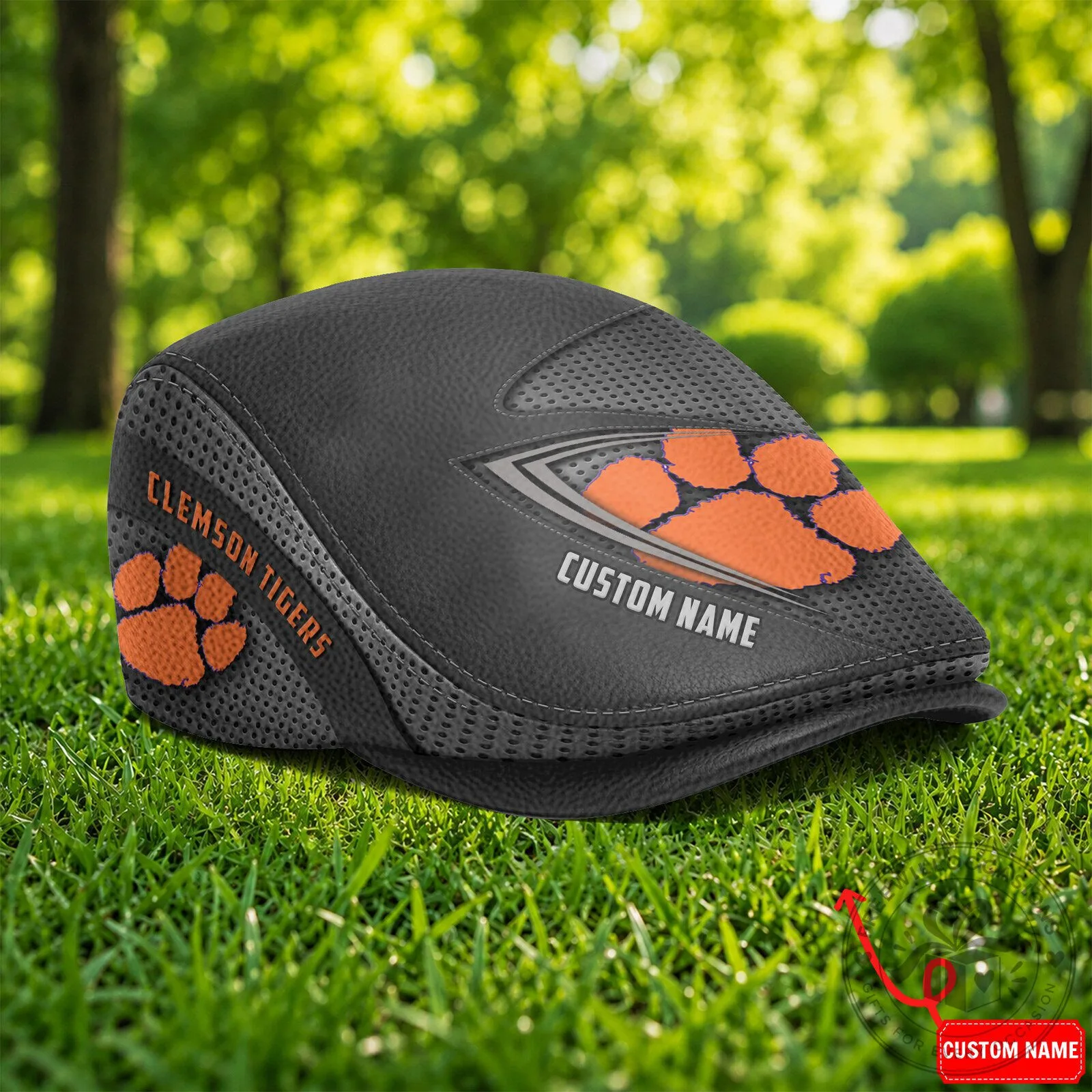 Clemson Tigers Personalized Golf Flat Cap, Custom Name NCAA Sports Hat 8 Clemson Tigers Personalized Golf Flat Cap, Custom Name NCAA Sports Hat