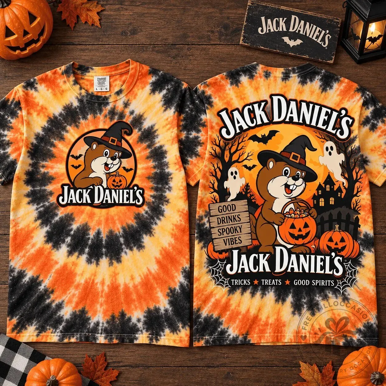 Jack Daniel's Halloween Tie-Dye T-Shirt 2 Jack Daniel's Halloween Tie-Dye T-Shirt