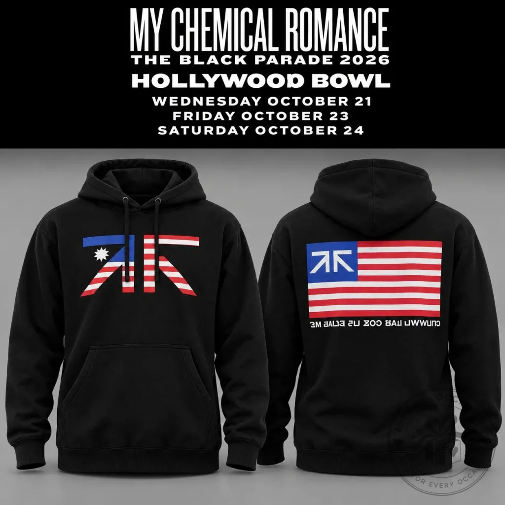 My Chemical Romance The Black Parade Hollywood Bowl 2026 Concert Hoodie My Chemical Romance The Black Parade Hollywood Bowl 2026 Concert Hoodie