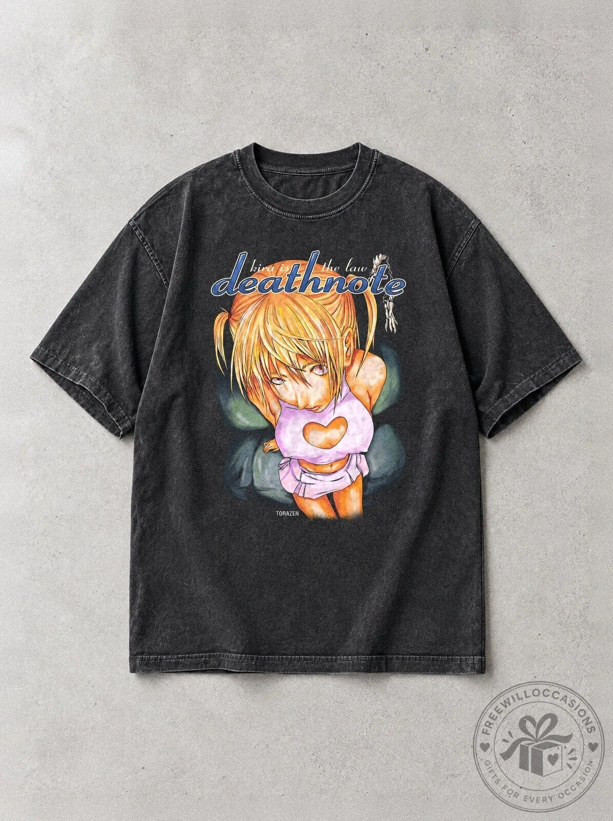 Death Note Misa Amane Devoted Gaze Vintage Black T-Shirt