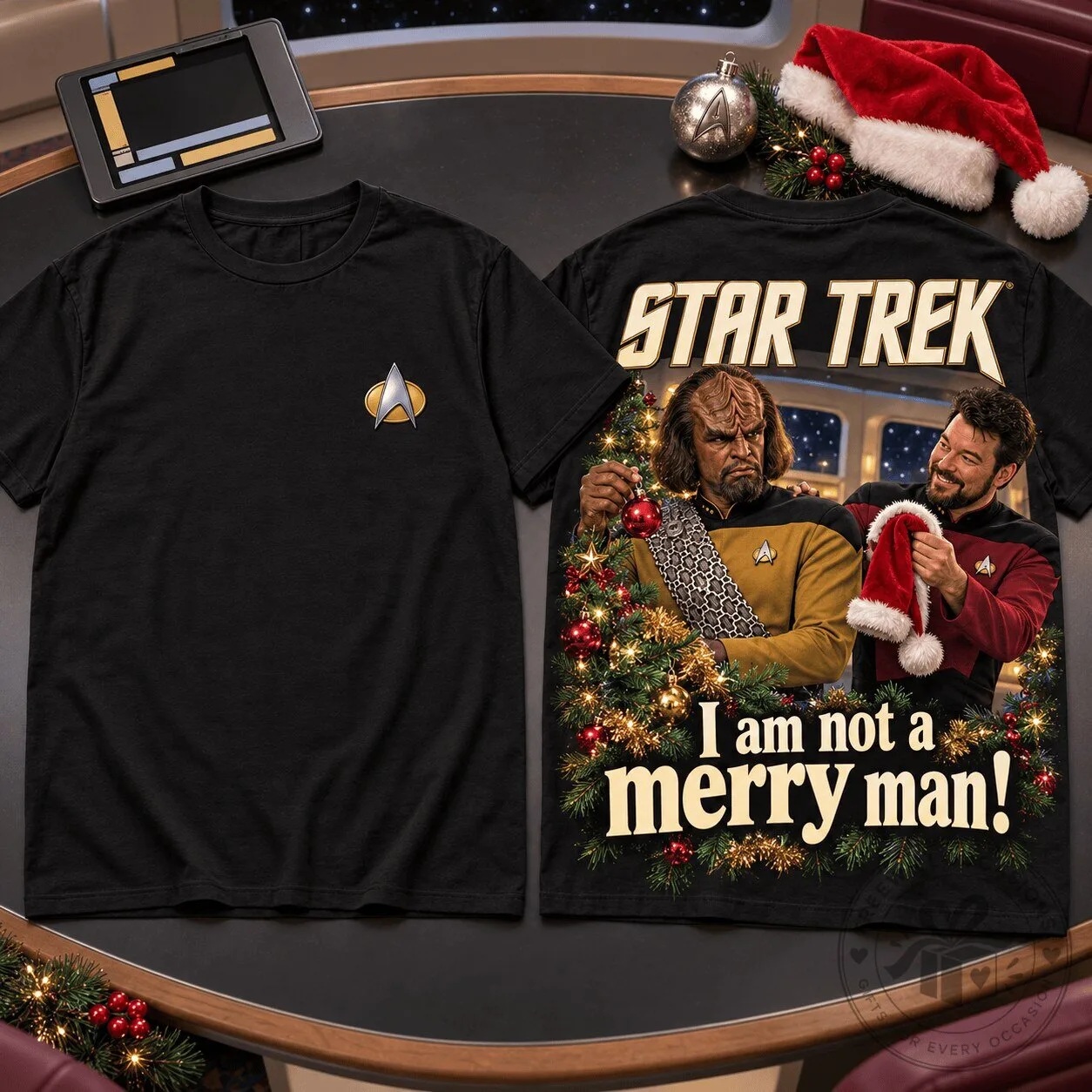 Star Trek I Am Not A Merry Man Christmas Holiday T-Shirt 1 Star Trek I Am Not A Merry Man Christmas Holiday T-Shirt
