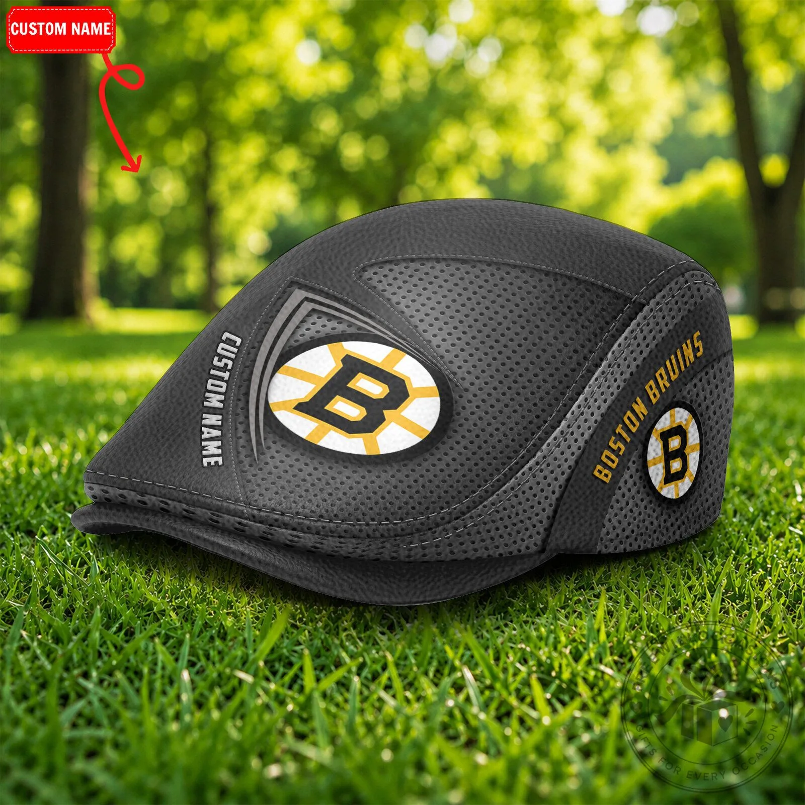 Boston Bruins National Hockey League Flat Cap Hat, Personalized Golf Driver Hat 1 Boston Bruins National Hockey League Flat Cap Hat, Personalized Golf Driver Hat