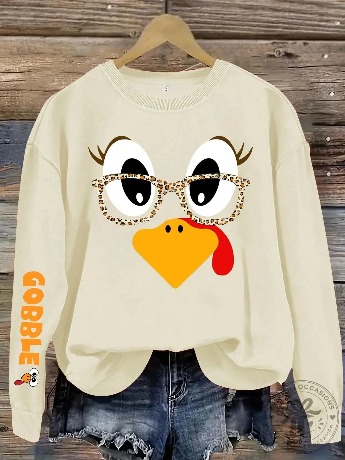 Funny Thanksgiving Turkey Face Leopard Glasses Gobble Graphic Sweatshirt 10 Funny Thanksgiving Turkey Face Leopard Glasses Gobble Graphic Sweatshirt