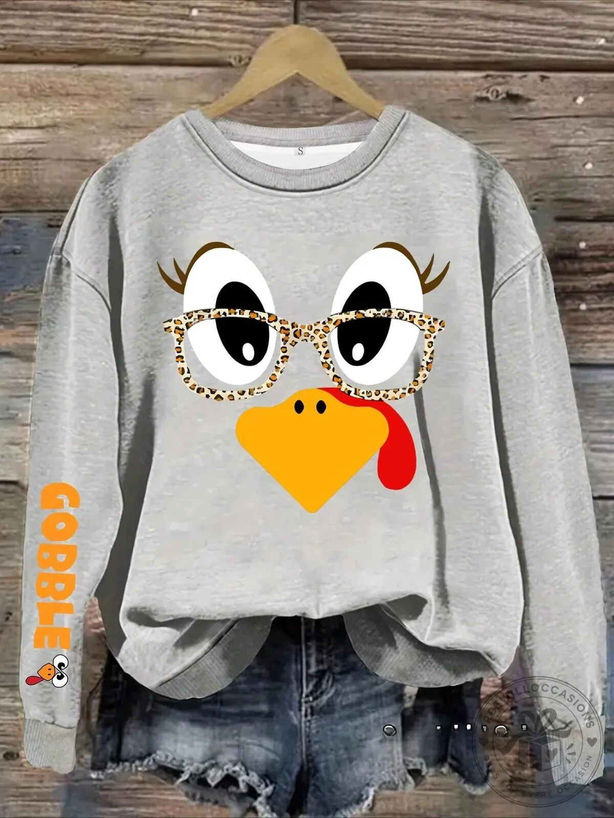 Funny Thanksgiving Turkey Face Leopard Glasses Gobble Graphic Sweatshirt 13 Funny Thanksgiving Turkey Face Leopard Glasses Gobble Graphic Sweatshirt
