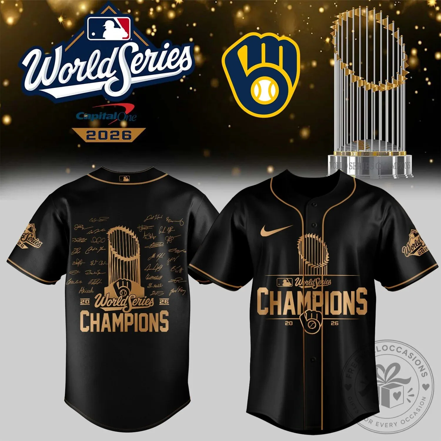 Baseball Jersey of the Milwaukee Brewers, 2026 World Series Champions