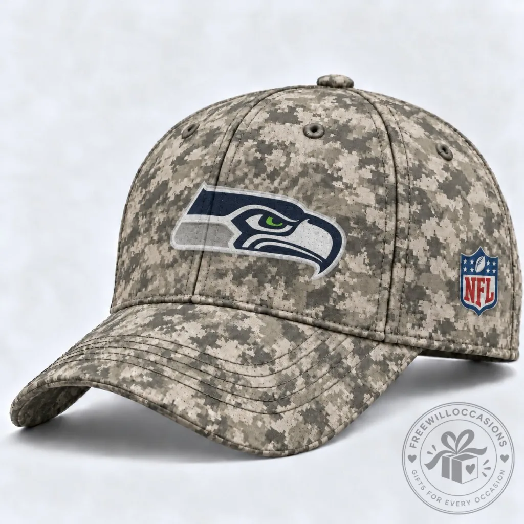 Seattle Seahawks Digital Camouflage NFL Football Team Logo Cap Hat Seattle Seahawks Digital Camouflage NFL Football Team Logo Cap Hat