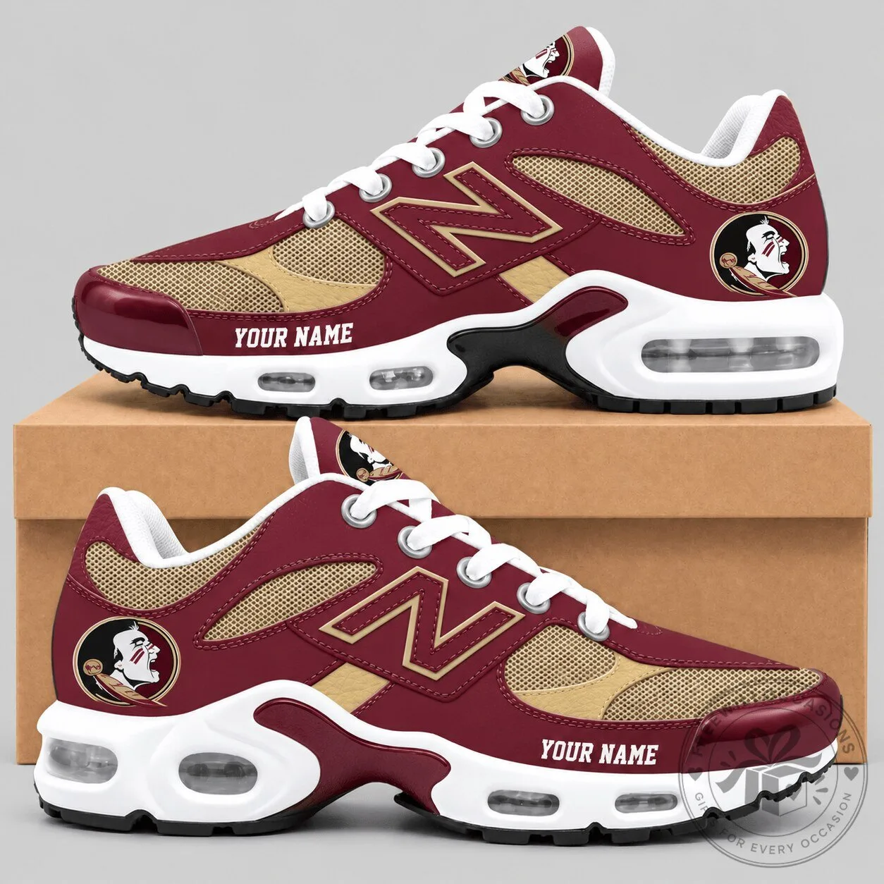 Florida State Seminoles Custom Name Air Cushion Running Shoes