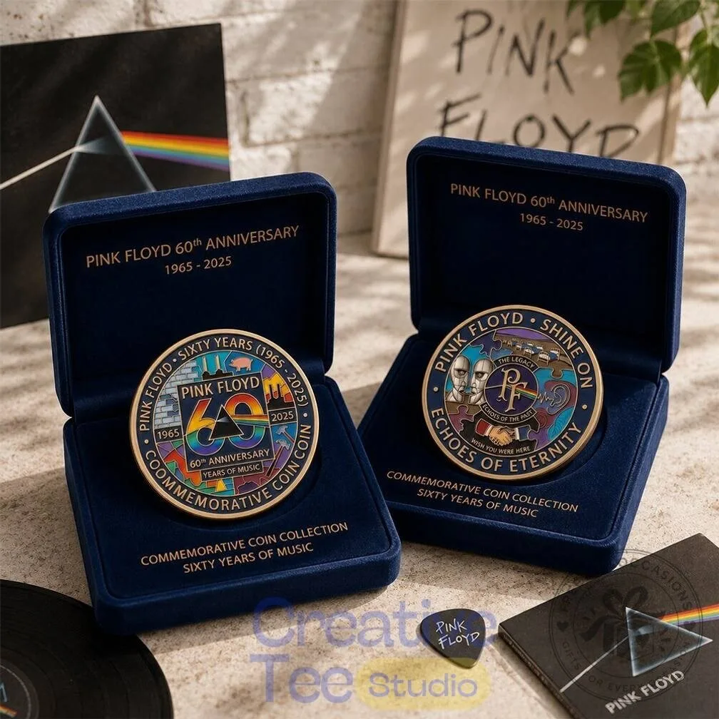 Pink Floyd 60th Anniversary Commemorative Coin Collection with Display Case