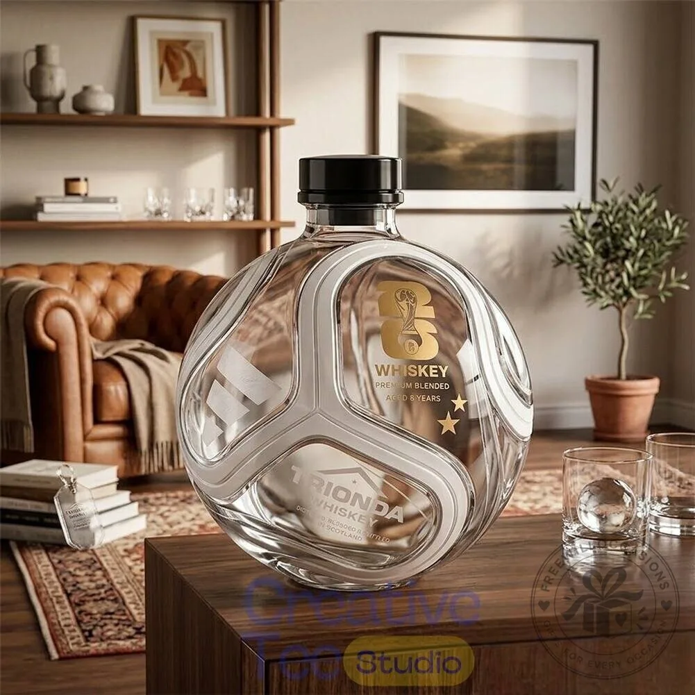 World Cup 2026 Trianda Football Ball Inspired Whiskey Bottle Decanter