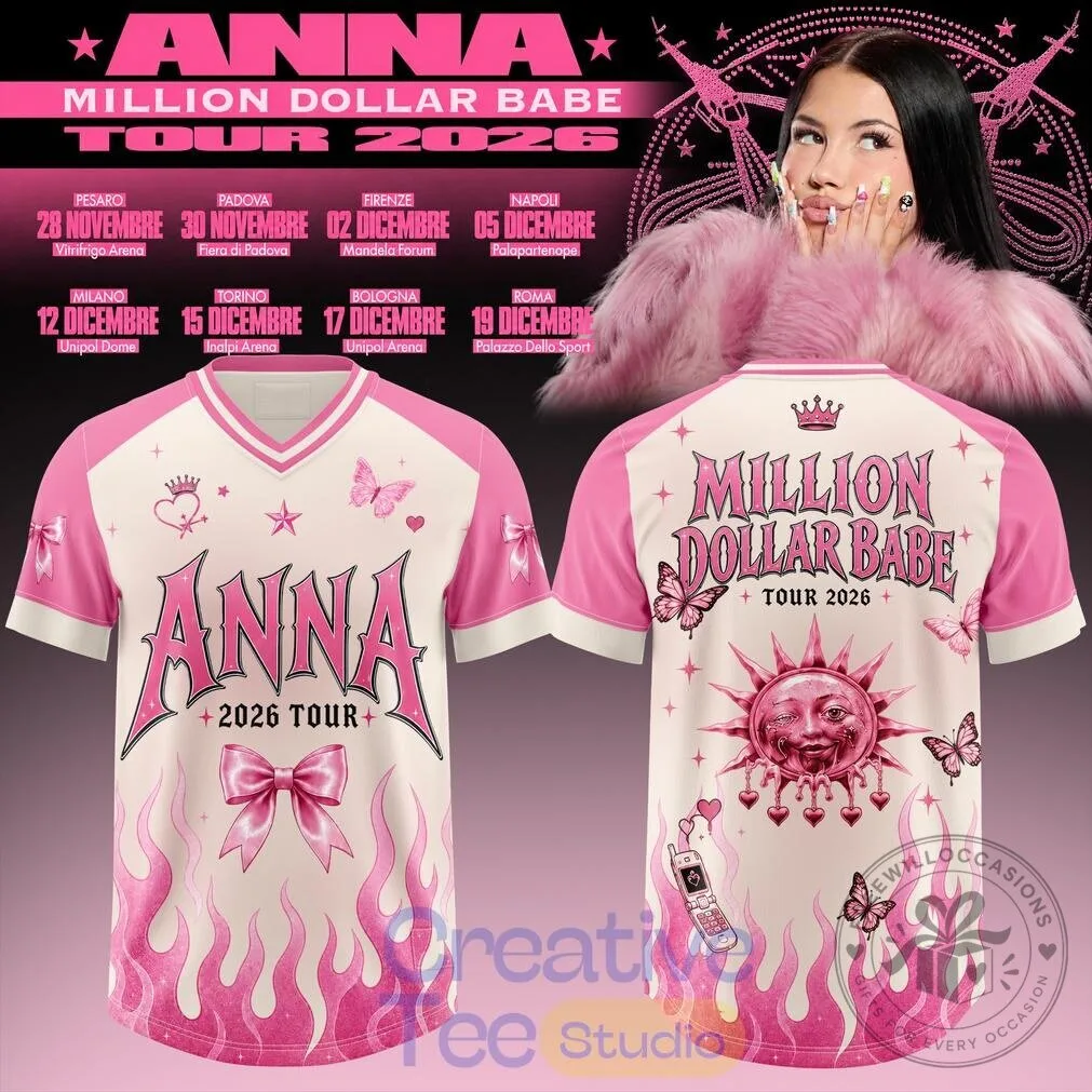 Anna Million Dollar Babe Tour 2026 Concert Dates Football Jersey 3 Anna Million Dollar Babe Tour 2026 Concert Dates Football Jersey
