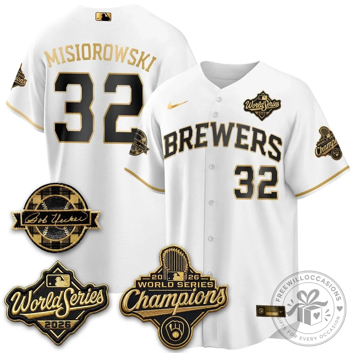 Black Baseball Jersey of Milwaukee Brewers 2026 World Series Champions 101 Black Baseball Jersey of Milwaukee Brewers 2026 World Series Champions
