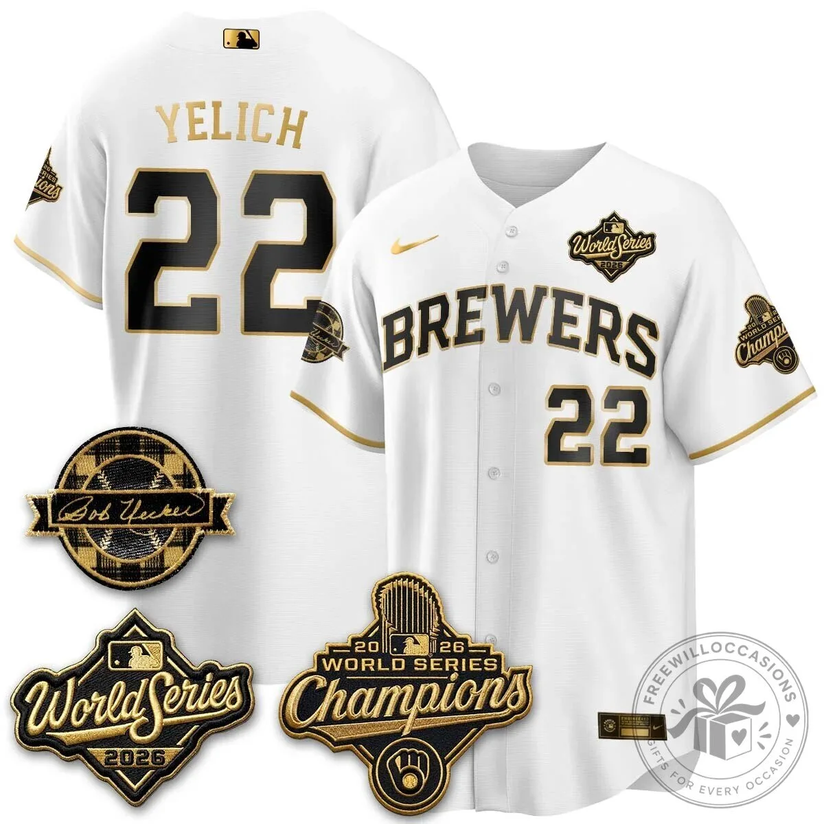 Black Baseball Jersey of Milwaukee Brewers 2026 World Series Champions 104 Black Baseball Jersey of Milwaukee Brewers 2026 World Series Champions