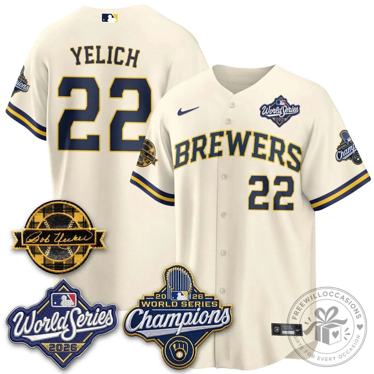 Black Baseball Jersey of Milwaukee Brewers 2026 World Series Champions 118 Black Baseball Jersey of Milwaukee Brewers 2026 World Series Champions