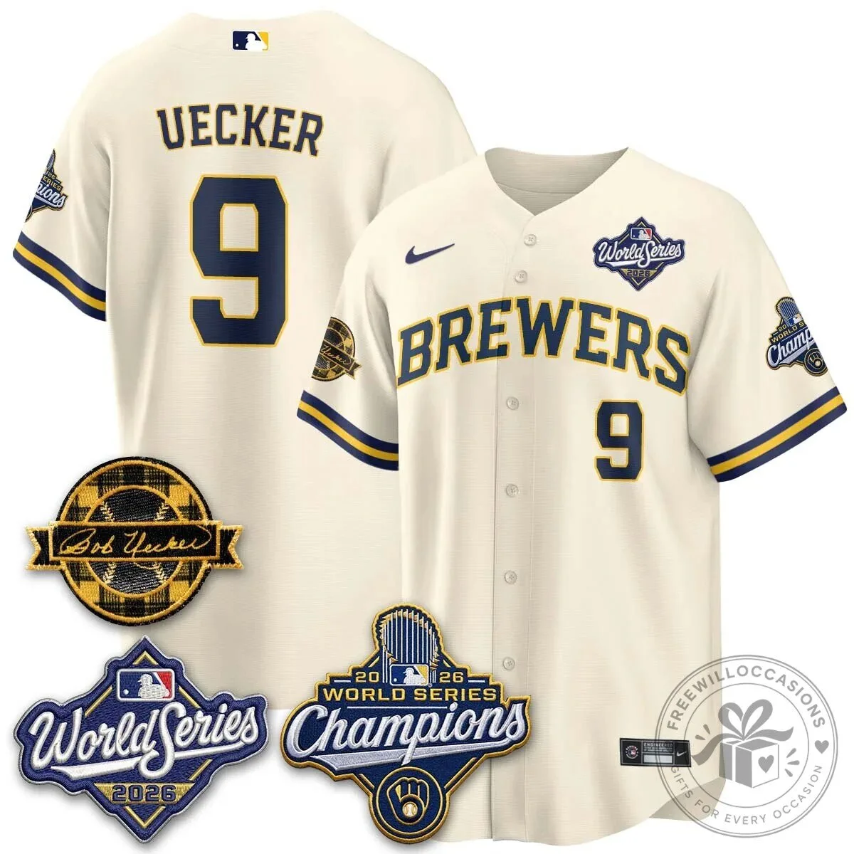 Black Baseball Jersey of Milwaukee Brewers 2026 World Series Champions 120 Black Baseball Jersey of Milwaukee Brewers 2026 World Series Champions
