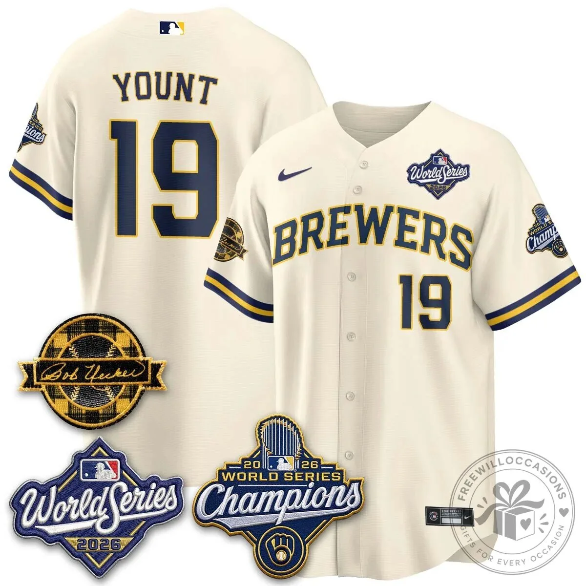 Black Baseball Jersey of Milwaukee Brewers 2026 World Series Champions 123 Black Baseball Jersey of Milwaukee Brewers 2026 World Series Champions