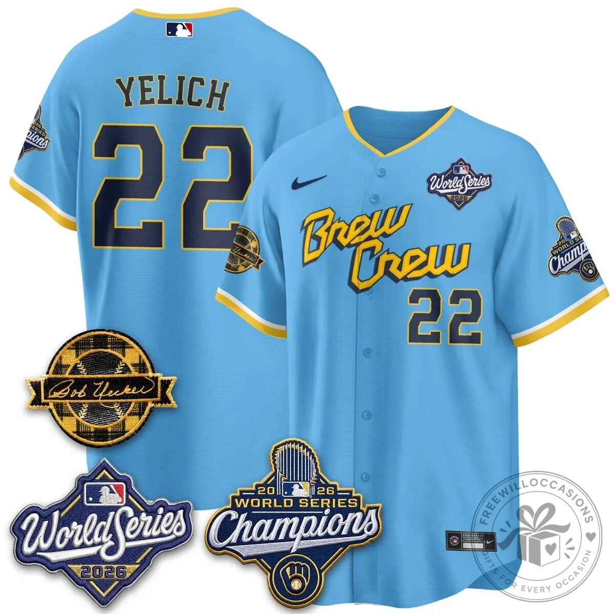 Black Baseball Jersey of Milwaukee Brewers 2026 World Series Champions 132 Black Baseball Jersey of Milwaukee Brewers 2026 World Series Champions