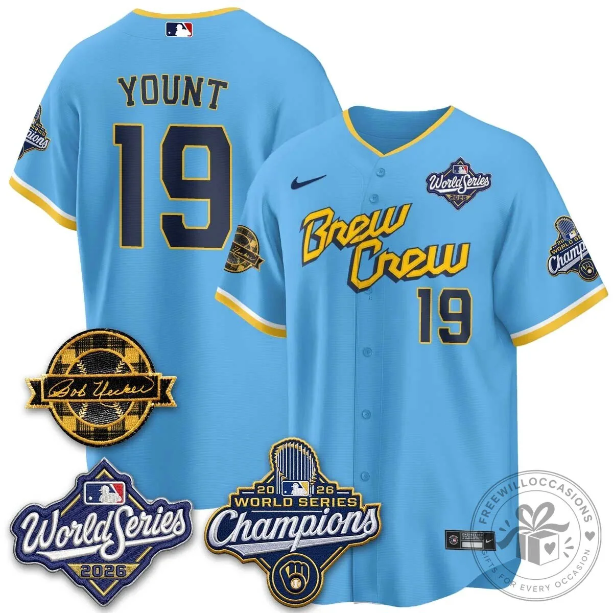 Black Baseball Jersey of Milwaukee Brewers 2026 World Series Champions 137 Black Baseball Jersey of Milwaukee Brewers 2026 World Series Champions