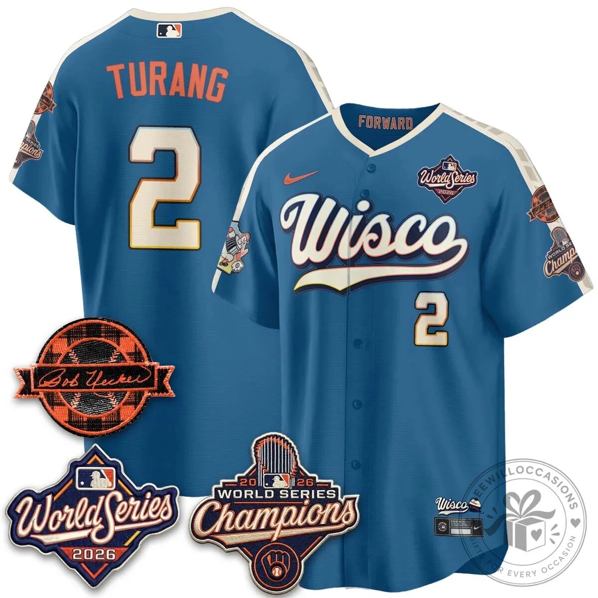 Black Baseball Jersey of Milwaukee Brewers 2026 World Series Champions 147 Black Baseball Jersey of Milwaukee Brewers 2026 World Series Champions