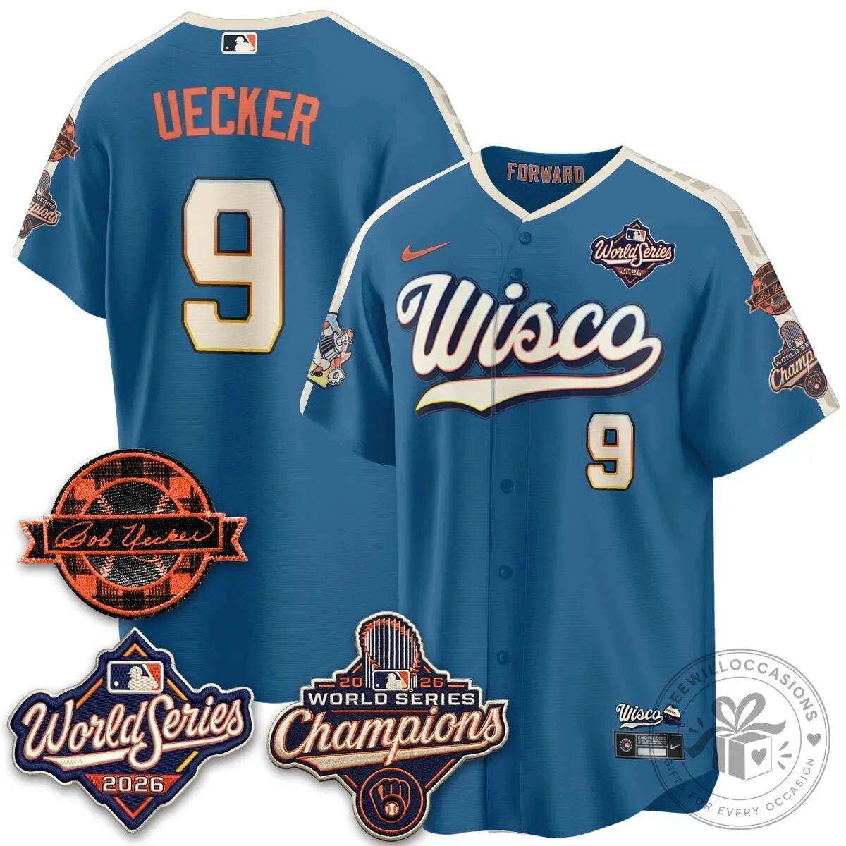 Black Baseball Jersey of Milwaukee Brewers 2026 World Series Champions 148 Black Baseball Jersey of Milwaukee Brewers 2026 World Series Champions