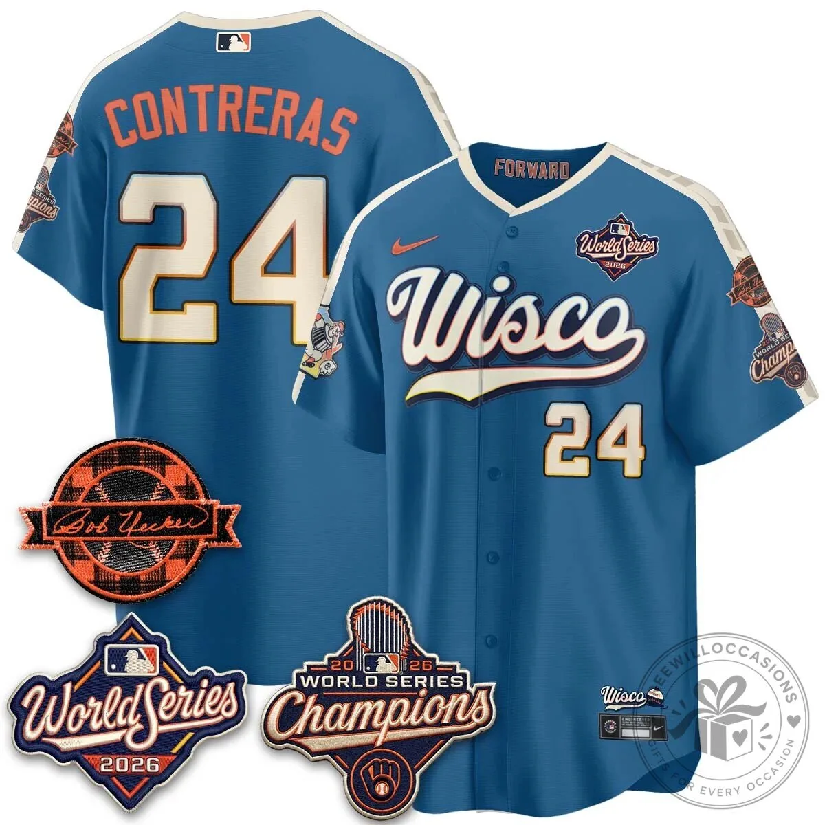 Black Baseball Jersey of Milwaukee Brewers 2026 World Series Champions 149 Black Baseball Jersey of Milwaukee Brewers 2026 World Series Champions
