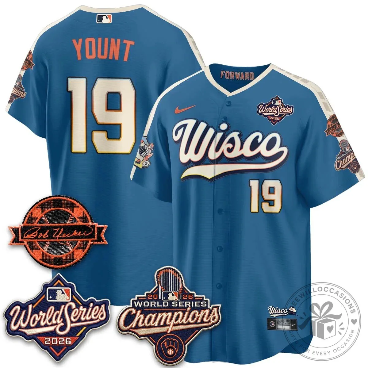 Black Baseball Jersey of Milwaukee Brewers 2026 World Series Champions 151 Black Baseball Jersey of Milwaukee Brewers 2026 World Series Champions