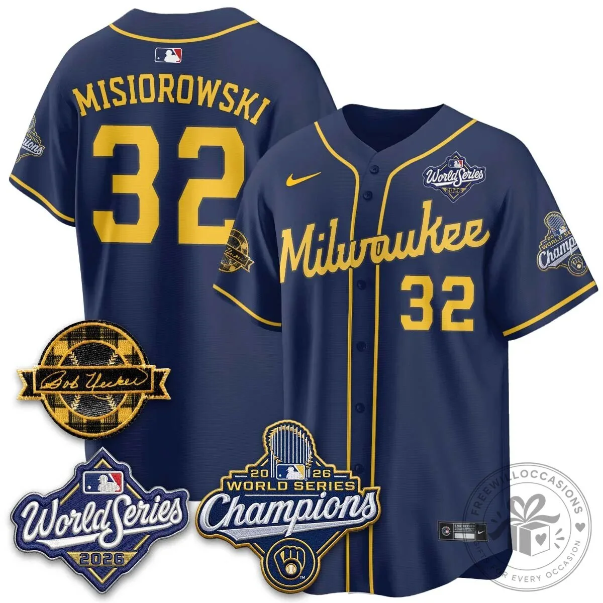 Black Baseball Jersey of Milwaukee Brewers 2026 World Series Champions 157 Black Baseball Jersey of Milwaukee Brewers 2026 World Series Champions